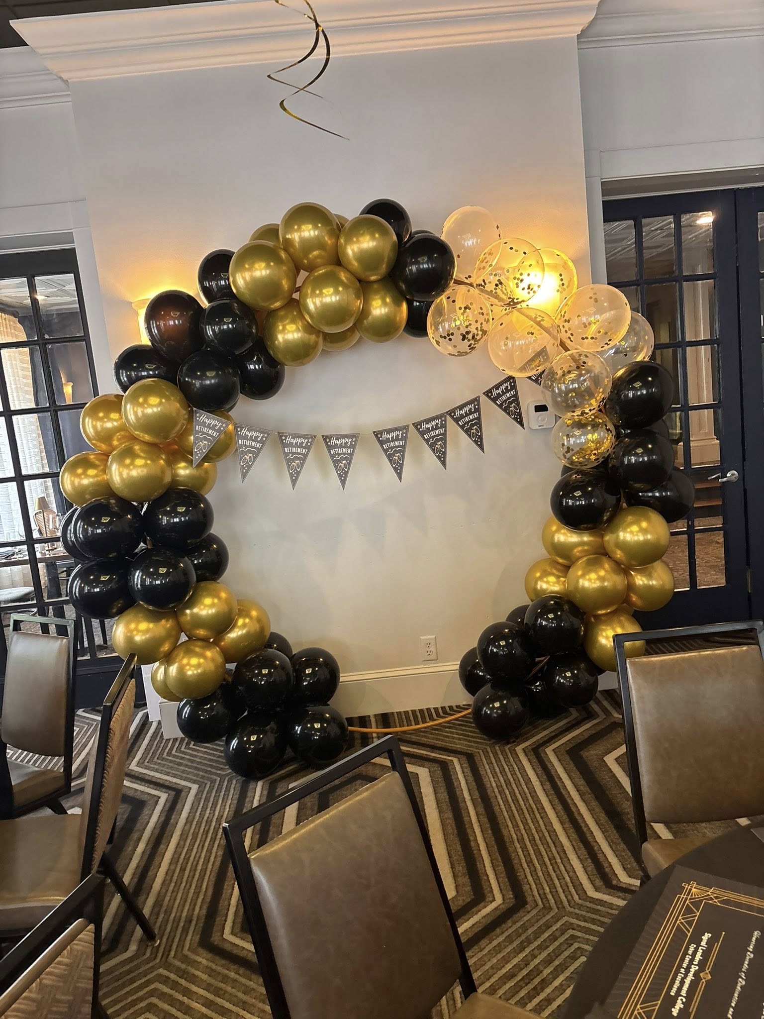 Balloon arch backdrop for party decor in Grovetown and Augusta